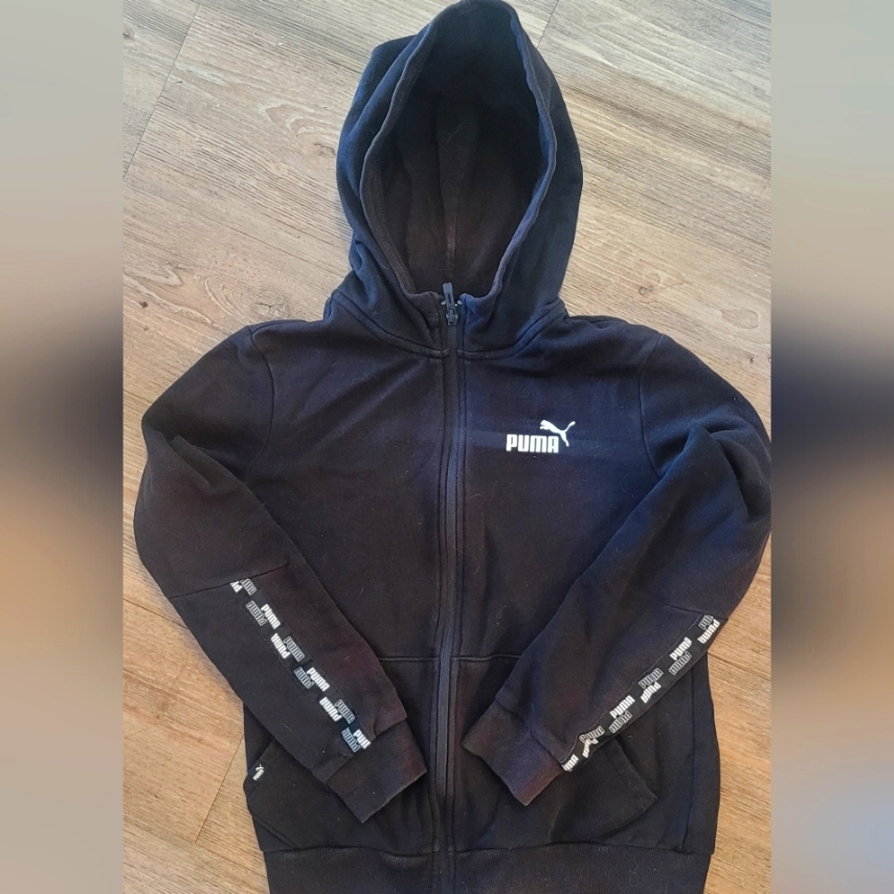 Puma Black Hoodie Jacket Small